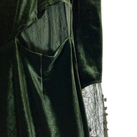 AMERI アメリ 23AW UND VELOUR HOLE LACE DRESS ベロア ホール レース ワンピース グリーン 02320530690 Size M 瑞穂店