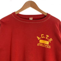 THE REAL McCOY'S ザ リアルマッコイズ A.C.T.ATHLETICS クルーネックスウェット レッド イエロー Size 38 福生店