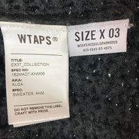 WTAPS ダブルタップス 182MADT-KNM06 モヘア混セーター ブラック size3 瑞穂店