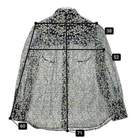 maturely マチュアリー オーガンジー フラワー刺繍 ウエスタンシャツ ブラック size- 瑞穂店