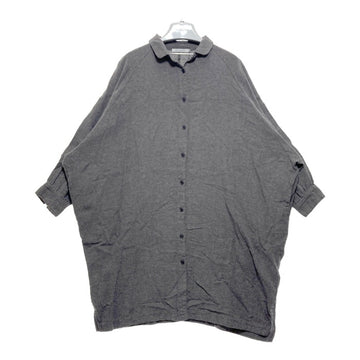 SUN VALLEY サンバレー コットンリネンダンガリー起毛ワンピース グレージュ sizeM 瑞穂店