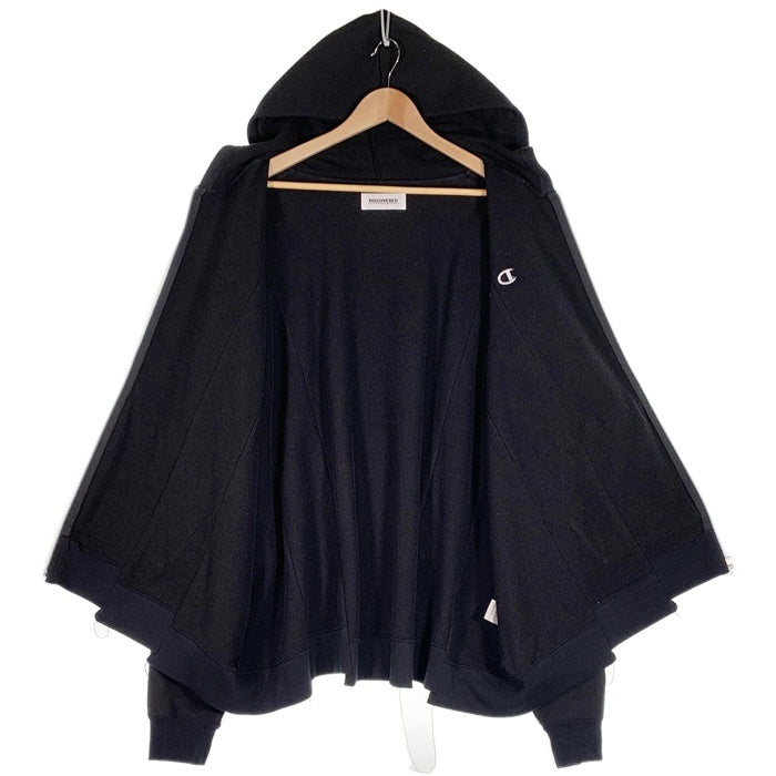 DISCOVERED ディスカバード DOCKING HOODIE ドッキングフーディー ジップアップパーカー ブラック チャンピオン別注 DC-B2-CU-12 Size 3 福生店