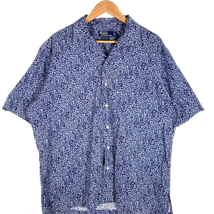 Polo by Raph Lauren ポロラルフローレン CALDWELL コットン オープンカラーシャツ 花柄 半袖 ブルー Size L 福生店