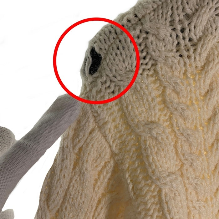 L.L.Bean エルエルビーン フィッシャーマンセーター ウール プルオーバー ケーブル アイボリー 264682 Size M 福生店