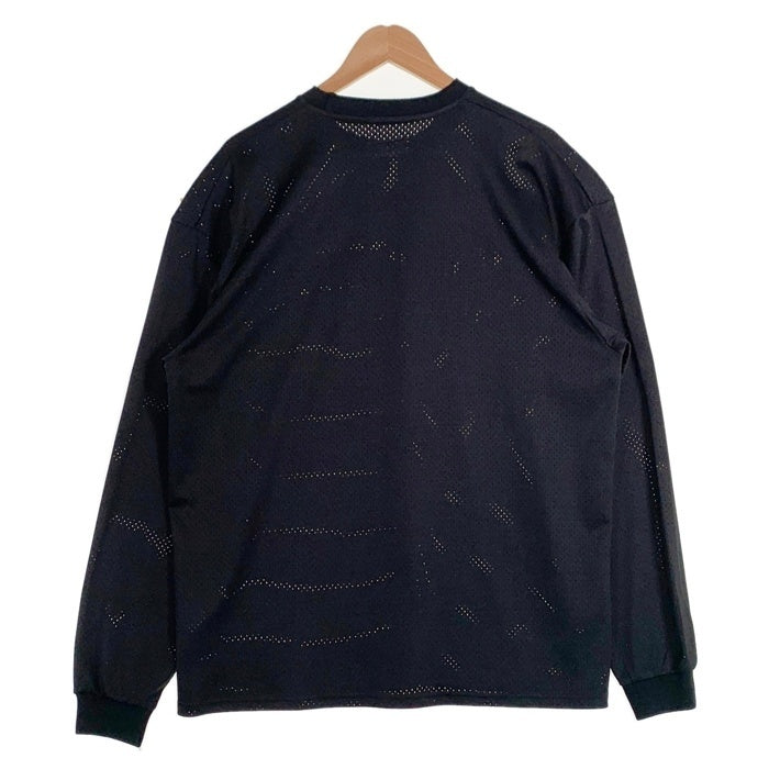 Hide and Seek ハイドアンドシーク 26SS Mesh L/S Tee メッシュ ロングスリーブTシャツ ラバープリント ブラック HC-040426 Size XL 福生店