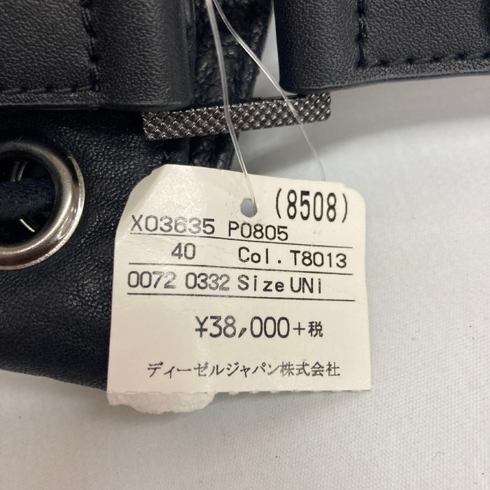 DIESEL ディーゼル 巾着型 レザー 2way ショルダーバッグ ブラック 瑞穂店