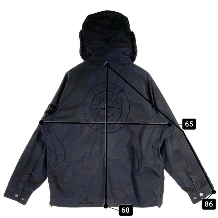 STONE ISLAND ストーンアイランド SUPREME シュプリーム 19SS Riot Mask Camo Jacket ライオット マスク カモ ジャケット ブラック カモ Size S 福生店