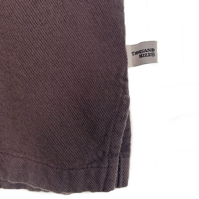 90's THOUSAND MILE サウザンドマイル コットンシャツ チャコールグレー USA製 Size L 福生店