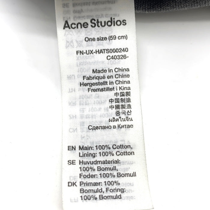 Acne Studios アクネストゥディオズ 24SS Logo Cap 刺繡ロゴ アジャスタブルキャップ フェイデッドブラック FN-UX-HATS000240 福生店