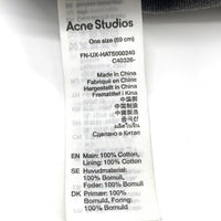 Acne Studios アクネストゥディオズ 24SS Logo Cap 刺繡ロゴ アジャスタブルキャップ フェイデッドブラック FN-UX-HATS000240 福生店