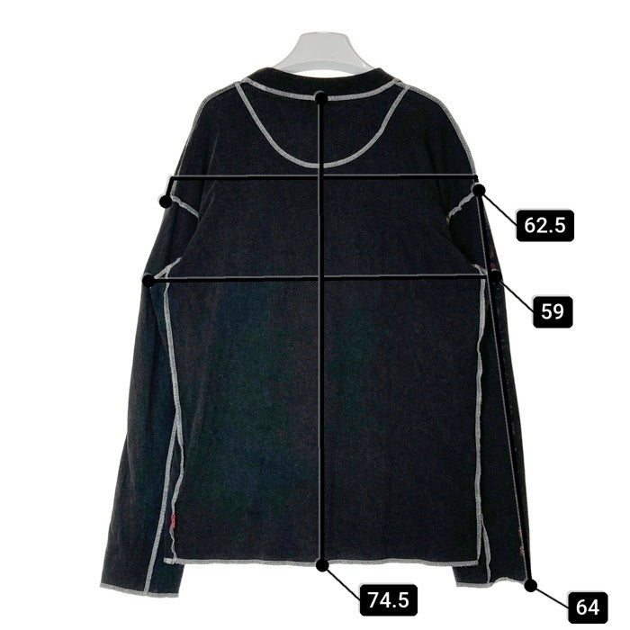 DIESEL ディーゼル T-CRAOR-LS インサイドアウト 長袖Tシャツ ブラック sizeM 瑞穂店