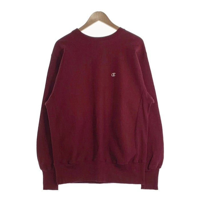 90's Champion チャンピオン REVERSE WEAVE リバースウィーブ 刺繍タグ クルーネック スウェット バーガンディー Size L 福生店