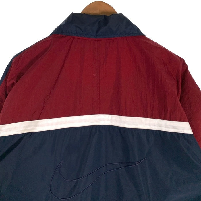 90’s NIKE ナイキ ナイロン ジップアップジャケット ネイビー レッド Size L 福生店