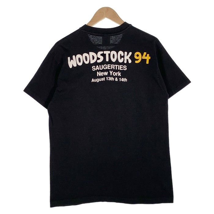 90's WOODSTOCK 94 ウッドストック プリントTシャツ ブラック GEM USA製 94コピーライト Size L 福生店