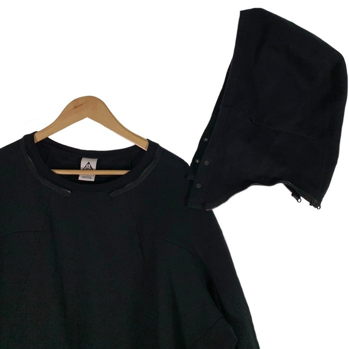 NIKE ACG ナイキエーシージー 18SS COMPONENT FLEECE TOP プルオーバーパーカー 5分袖 ブラック AJ2760-010 Size L 福生店