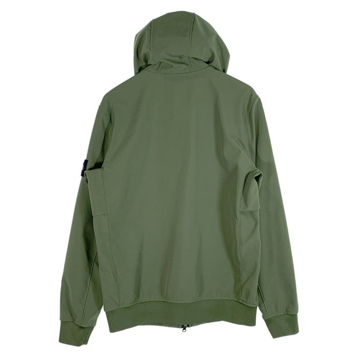 STONE ISLAND ストーンアイランド LIGHT SOFT SHELL-R ウォータープルーフボンディングジャージジップフーディー パーカー グリーン 761540427 V0058 Size L 福生店