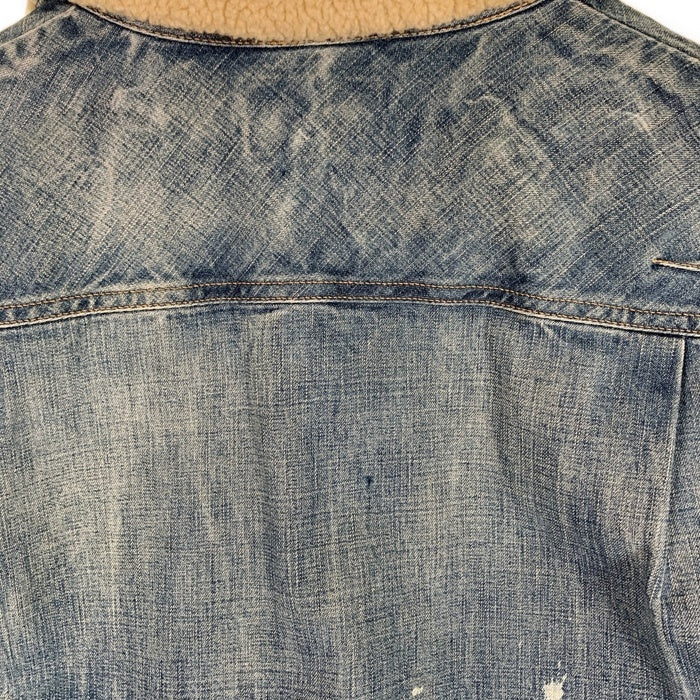 n(n) BY NUMBERNINE エヌエヌバイナンバーナイン プルオーバーデニムシャツ 襟ボア USED/ペンキ加工 Size 3 福生店