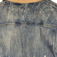 n(n) BY NUMBERNINE エヌエヌバイナンバーナイン プルオーバーデニムシャツ 襟ボア USED/ペンキ加工 Size 3 福生店