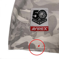 AVIREX アヴィレックス 新日本プロレス50周年記念 CAMO カモフラージュ プリントTシャツ ホワイト 6123480 Size 2XL 福生店