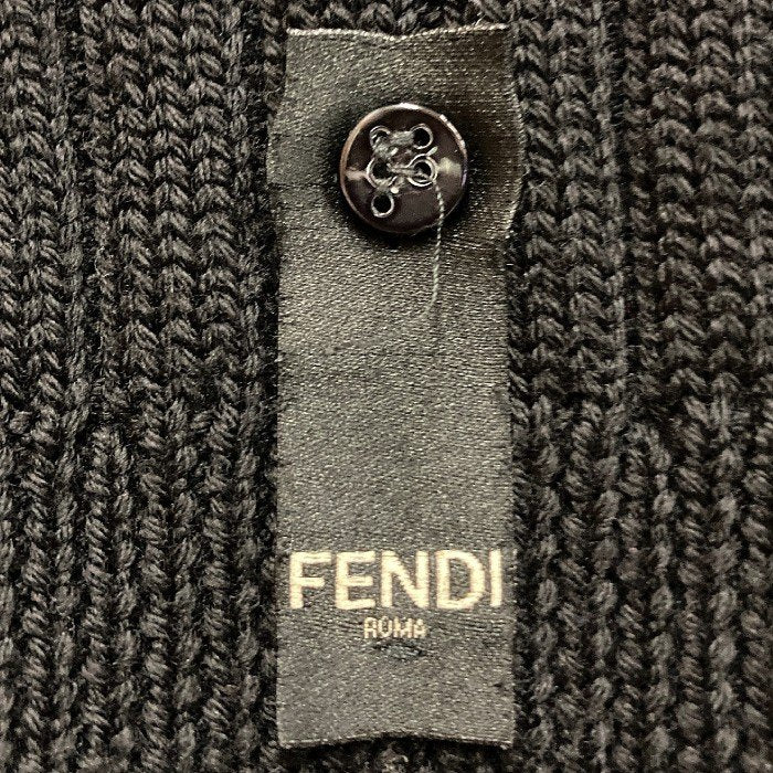 FENDI フェンディ 21AW FZY451 AH33 ロゴ クルーネック プルオーバー ニットセーター ブラック size50 瑞穂店