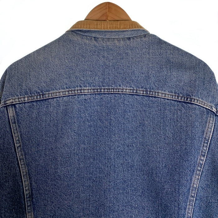 AVIATIC アビアティック デニムジャケット 襟コーデュロイ インディゴ フランネルチェックライナー イタリア製 Size M 福生店