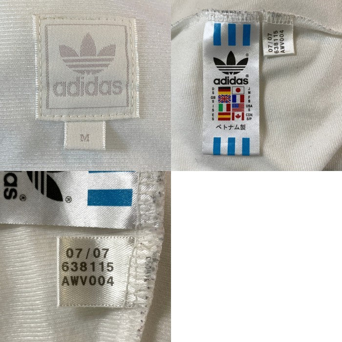 00's adidas アディダス トラックジャケット アーガイルプリント ホワイト 07年製 Size M 福生店