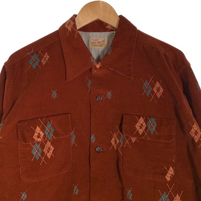 Style Eyes スタイルアイズ アーガイル コーデュロイシャツ ブラウン SE28749 Size M 福生店