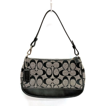COACH コーチ 6094 アクセサリーポーチ シグネチャー キャンバス×レザー ブラック 瑞穂店