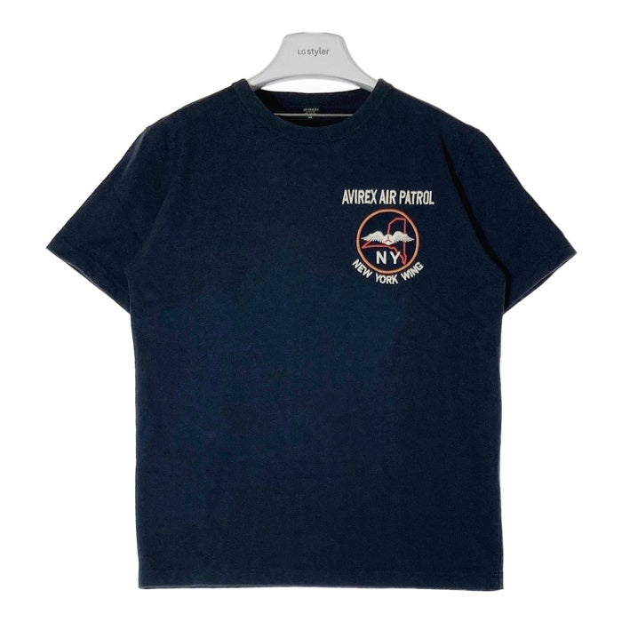 AVIREX アヴィレックス EMBROIDERY 背面刺繍 AIRPATROL Tシャツ ネイビー sizeM 瑞穂店