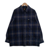 FB County エフビーカウンティー CHECKER SHIRTS オンブレチェックシャツ ネイビー ブラック Size L 福生店