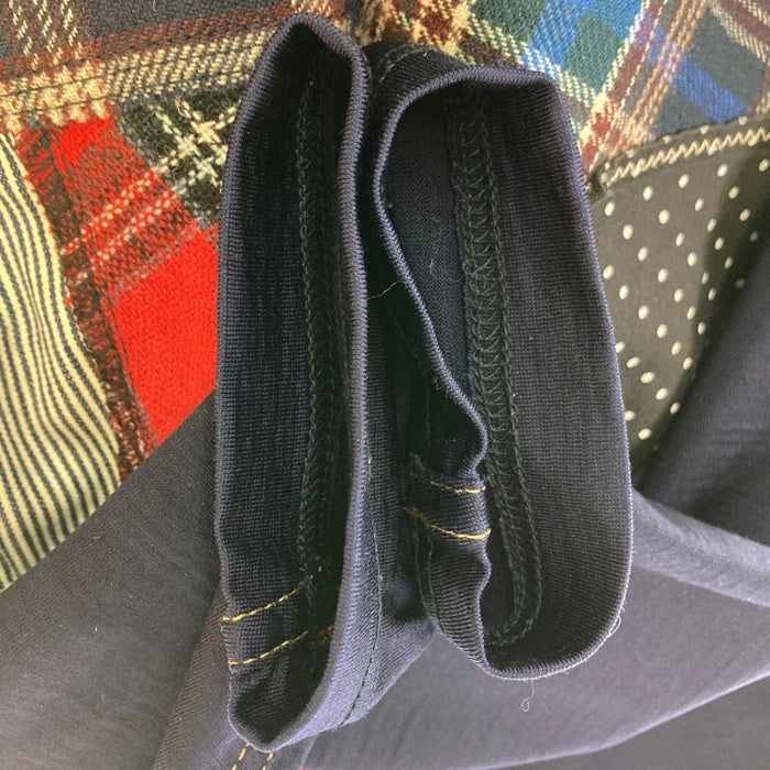 COMME des GARCONS HOMME コムデギャルソンオム HN-T015 AD2014 ウール フランネルパッチワーク カーディガン ネイビー sizeS 瑞穂店