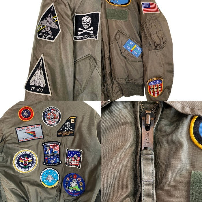 80's U.S.AIR FORCE 米空軍 CWU-45/P フライトジャケット オリーブ ISRATEX カスタムワッペン Size 38-40 (M) 福生店