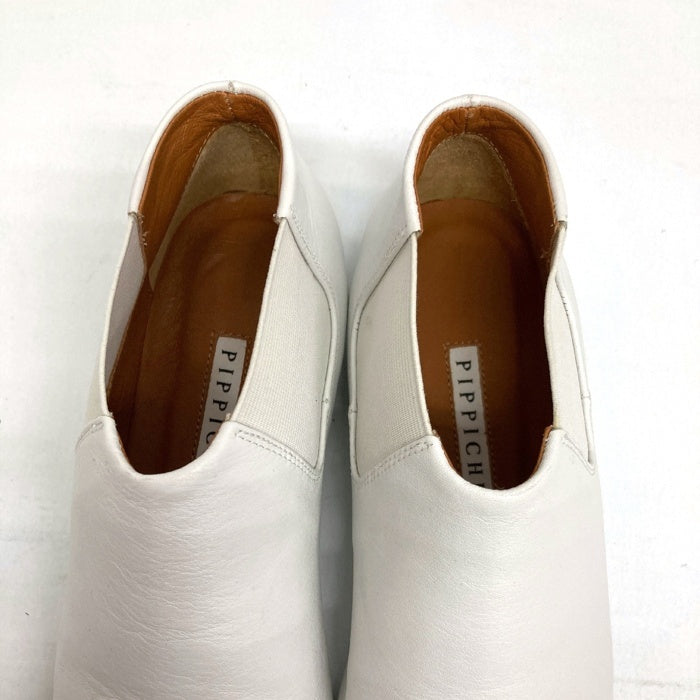 PIPPICHIC ピッピシック スクエアトゥショートブーツ ホワイト size36 瑞穂店
