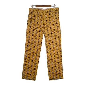 LIFE`S A BEACH ライフズアビーチ 復刻 スカルボーンプリント ワークパンツ イエロー Size L 福生店