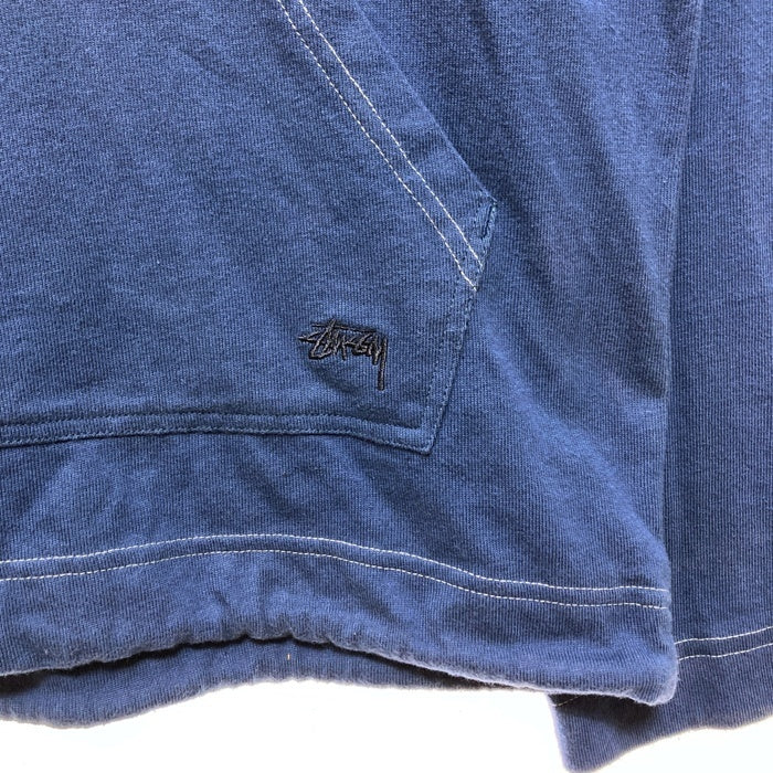 STUSSY ステューシー オーバーダイ プルオーバーパーカー ブルー 1140016 Size L 瑞穂店