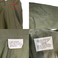 60's U.S.ARMY 米軍 ジャングルファティーグ リップストップ カーゴパンツ オリーブ OG107 8405-935-3313 69年会計 Size XL-R 福生店