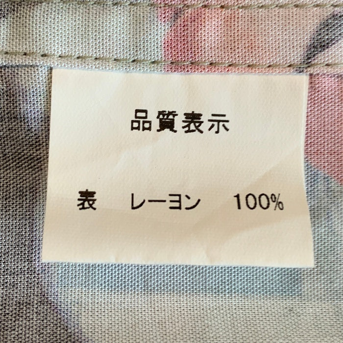 CALEE キャリー オープンカラーレーヨンシャツ アロハ ブラック ハイビスカス Size L 福生店