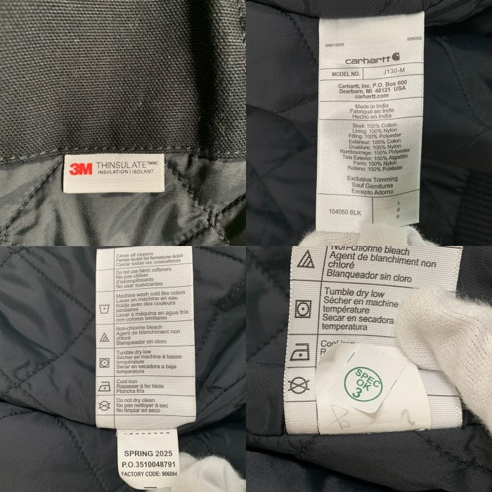 CARHARTT カーハート WASHED DUCK INSULATED ACTIVE JACKET ウォッシュドダック アクティブジャケット ブラック 104050 BLK SIze L 福生店