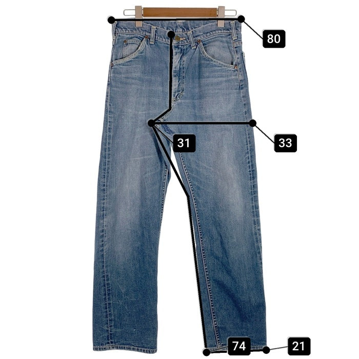70's LEE リー 101z DENIM PANTS デニムパンツ サイド黒タグ TALONジップ ライトブルー USA製 Size W33 福生店