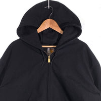 Carhartt カーハート Duck Active Jacket ダック アクティブジャケット ジップアップパーカー ブラック J131-BLK USA製 Size XL-R 福生店