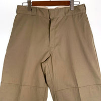 90's Dickies ディッキーズ ダブルニー ワークパンツ IDEALジップ ベージュ メキシコ製 85283KH Size 34×30 福生店