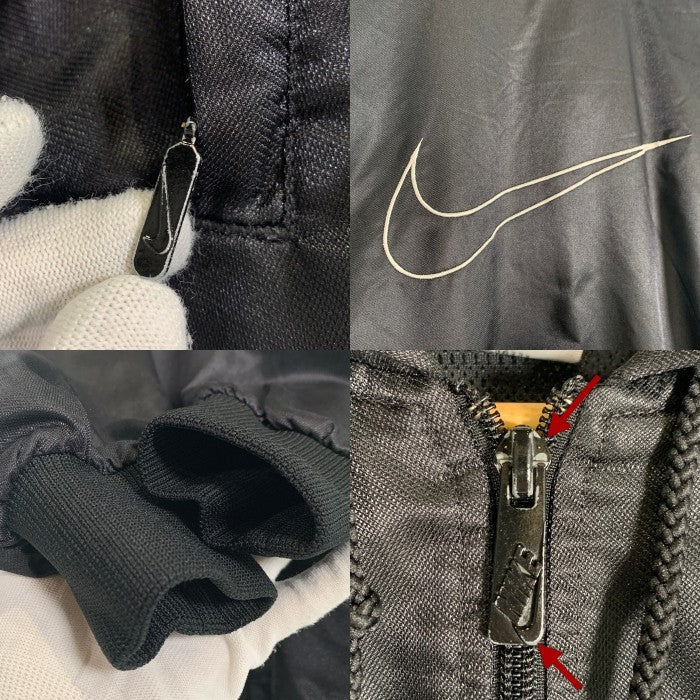 00's NIKE ナイキ ハーフジップ ナイロンプルオーバーパーカー ジャケット ブラック 刺繡 Size XL 福生店