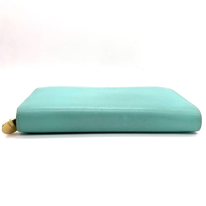 TIFFANY&Co. ティファニー ラウンドファスナー レザーウォレット 長財布 ティファニーブルー 福生店