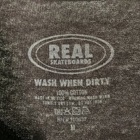 REAL SKATEBOARDS リアル スケートボード 4Q CONDITIONING フォーキュー コンディショニング 半袖 Tシャツ ブラック メキシコ製 Size M 福生店