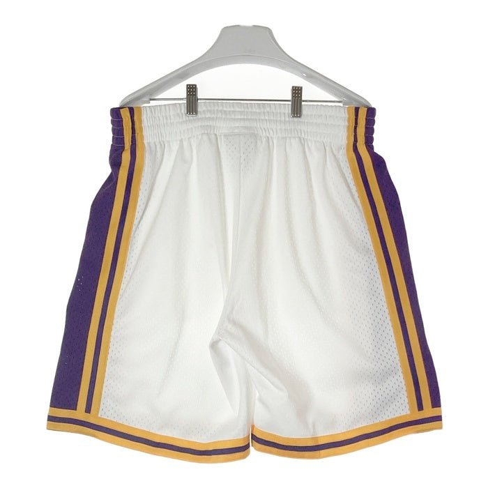 Mitchell&Ness ミッチェルアンドネス SWINGMAN COLLECTION ロサンゼルス・レイカーズ バスケットパンツ バスパン ホワイトxパープル sizeL 瑞穂店