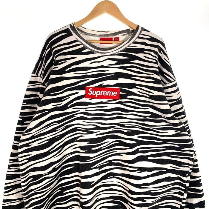 SUPREME シュプリーム 22AW Box Logo Crewneck ボックスロゴ クルーネックスウェットトレーナー ゼブラ Size XXL 福生店