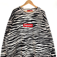 SUPREME シュプリーム 22AW Box Logo Crewneck ボックスロゴ クルーネックスウェットトレーナー ゼブラ Size XXL 福生店