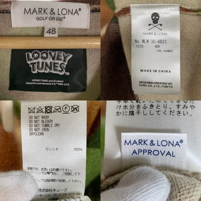 MARK&LONA マークアンドロナ Wile E Camo Cashmere Sweater コヨーテ カモフラージュ カシミヤセーター パーカー グリーン MLM-3C-AB23 Size 48 福生店