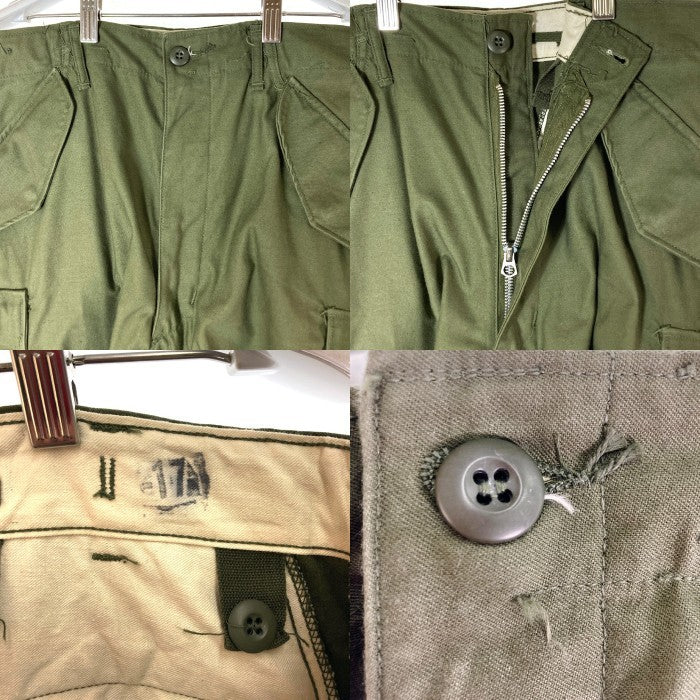 US ARMY アメリカ軍 67年会計 アルミジップ M-65 フィールドパンツ オリーブ sizeS-R 瑞穂店
