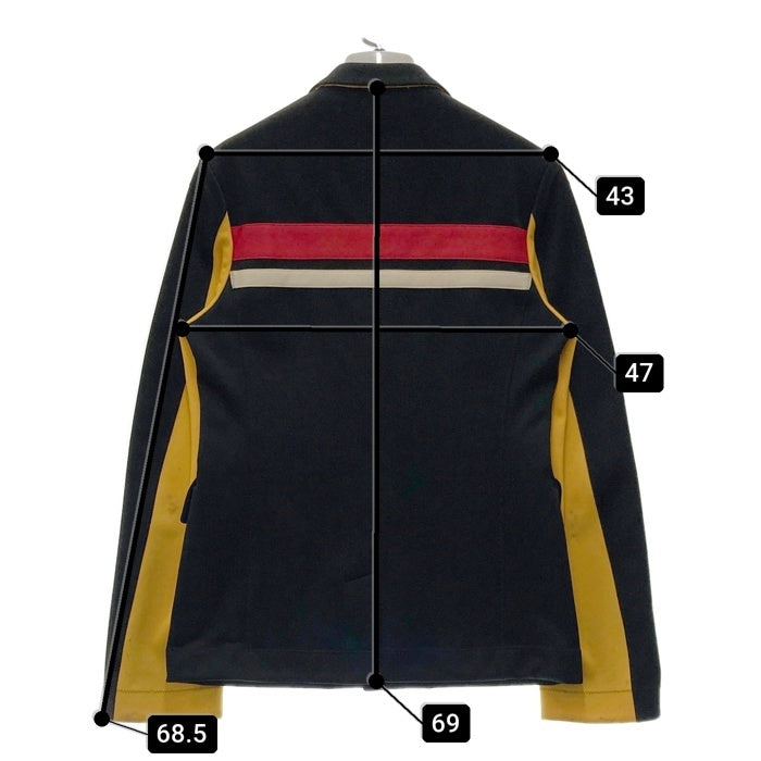 JUNYA WATANABE COMME des GARCONS MAN ジュンヤワタナベ コムデギャルソンマン WS-S001 切替デザイン ジャージ素材 2B テーラードジャケット ブラック SizeS 瑞穂店